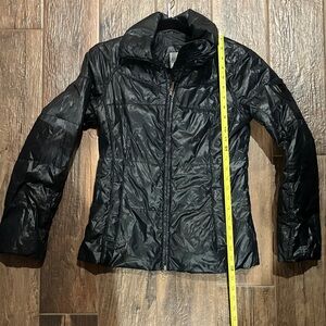Add Down Shiny Black Puffer Jacket